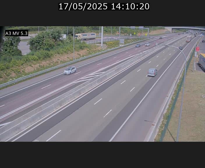 Webcam à l'Aire de Berchem au Luxembourg sur l'A3. Vue orientée vers la France