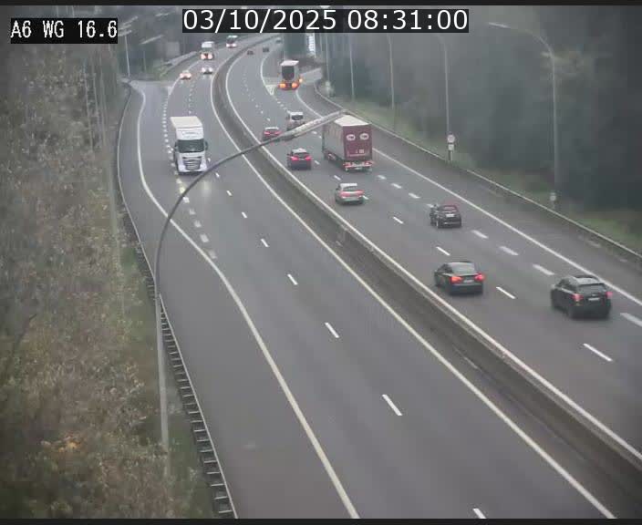 Traffic live webcam Luxembourg Aire de Capellen - A6 - BK 16.6 - direction Luxembourg/France/Allemagne