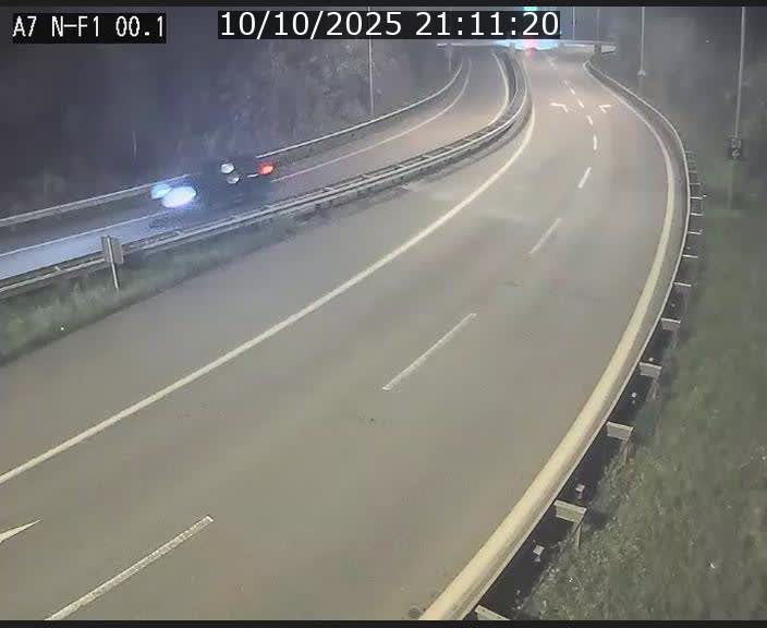 Webcam autoroute Luxembourg A7 située dans la sortie 1 Waldhof, vers la N11, avant le Tunnel Stafelter