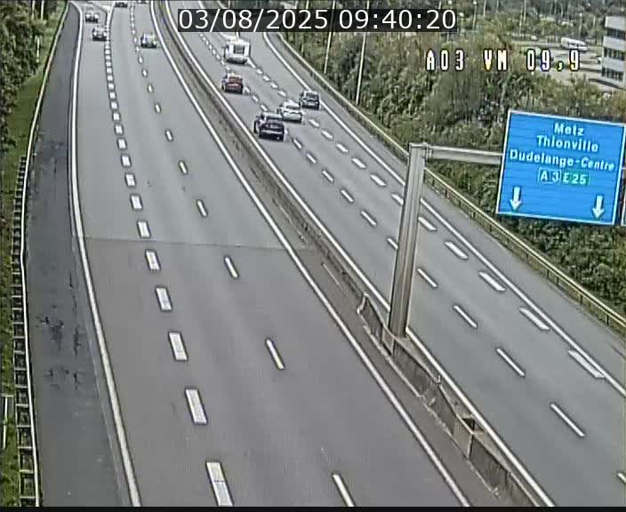 Webcam Autoroute à la Croix de Bettembourg - A3 - BK 9.9 - direction France