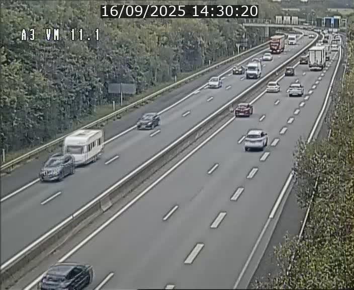 Webcam à la frontière franco-luxembourgeoise, avant la Croix de Bettembourg - BK 11.1 - direction Luxembourg-ville