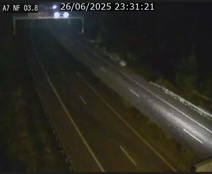 Webcam autoroute A7 au Luxembourg à la sortie du Tunnel Stafelter vers le Nord