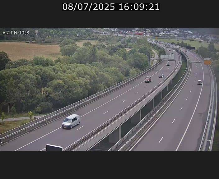 Caméra trafic Luxembourg - A7, Tunnel Gousselerbierg, sortie sud, direction rond-point Lorentzweiler (BK 10.8)