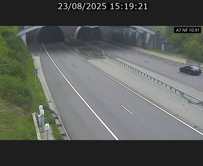 Caméra trafic Luxembourg - A7, Tunnel Gousselerbierg, entrée sud, direction Mersch
