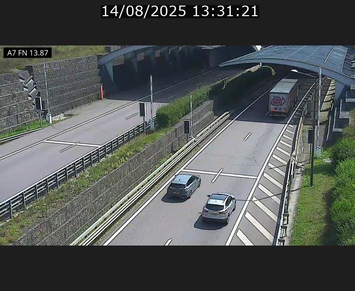 Caméra trafic Luxembourg - A7, Tunnel Gousselerbierg, entrée nord, direction Lorentzweiler