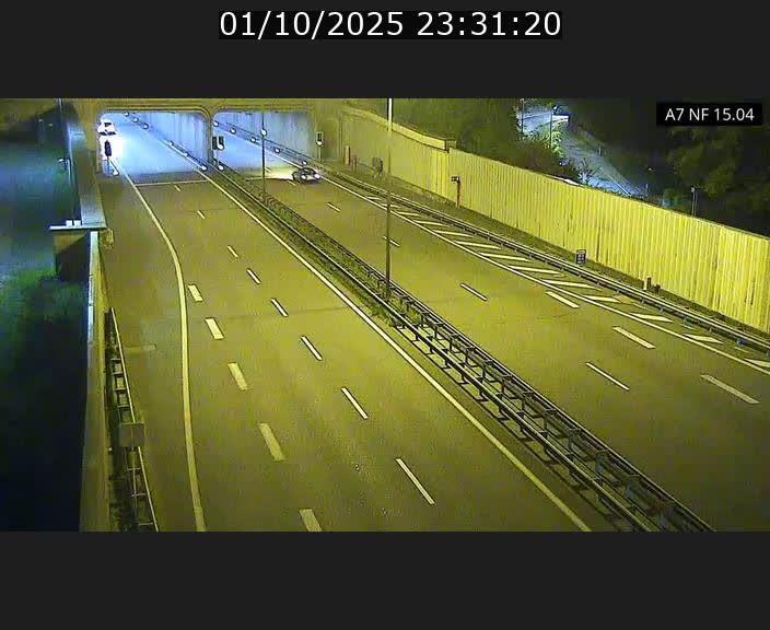 Caméra trafic Luxembourg - A7, Tunnel Mersch, entrée sud, direction Ettelbruck