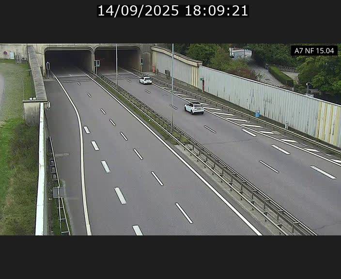 Caméra trafic Luxembourg - A7, Tunnel Mersch, entrée sud, direction Ettelbruck