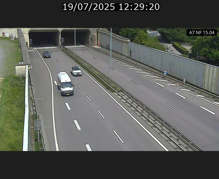 Caméra trafic Luxembourg - A7, Tunnel Mersch, entrée sud, direction Ettelbruck