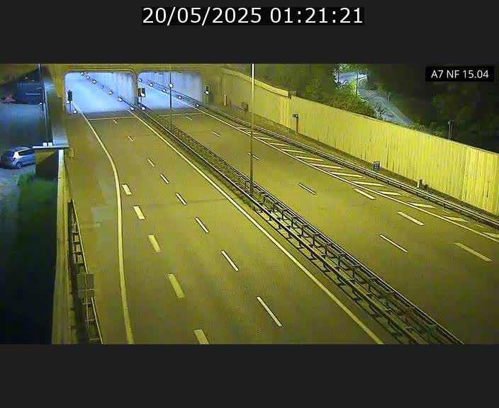 Caméra trafic Luxembourg - A7, Tunnel Mersch, entrée sud, direction Ettelbruck