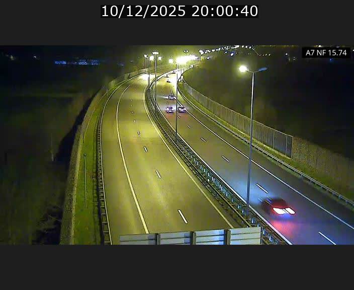 Caméra trafic Luxembourg - A7, Tunnel Mersch, entrée nord, direction Lorentzweiler