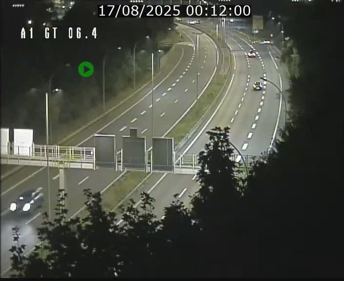 Traffic live webcam Luxembourg Hamm - A1 direction Sandweiler - BK 6.4