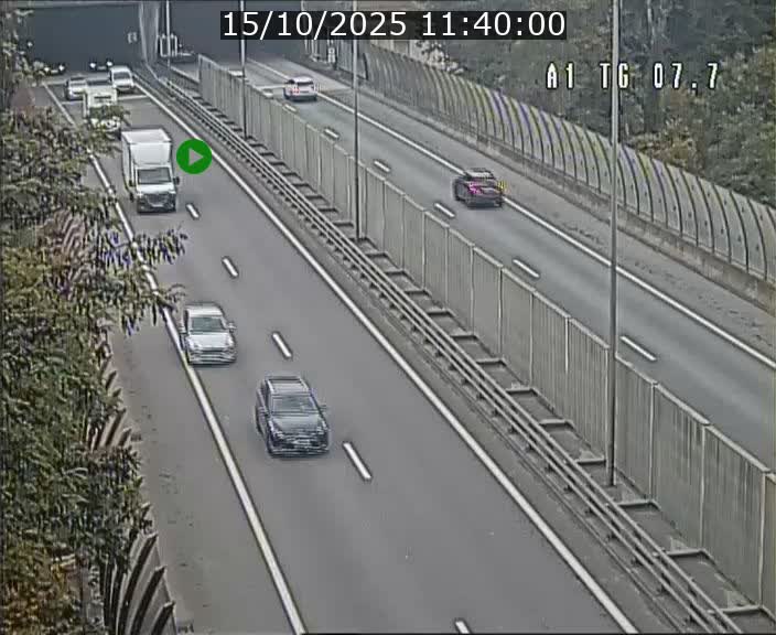 Traffic live webcam Luxembourg Kirchberg - A1 direction Luxembourg-ville - BK 7.7