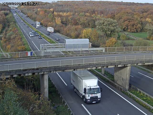 Caméra autoroute France - A31, Zoufftgen direction Luxembourg-ville, à la frontière entre la France et le Luxembourg
