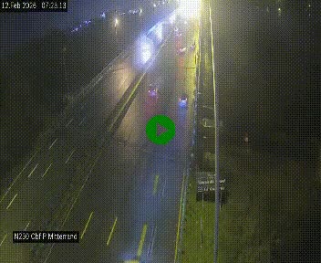 Webcam sur le périphérique de Bordeaux à l'est de la ville. Caméra située sur le Pont Mitterand sur la N230