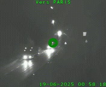 Caméra routière sur l'autoroute A20 à Bessines-sur-Gartempe. Vue orientée vers Paris