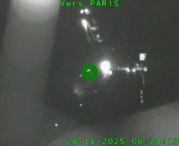 Caméra routière sur l'autoroute A20 à Bessines-sur-Gartempe. Vue orientée vers Paris