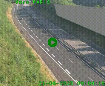 Caméra routière sur l'autoroute A20 à Saint-Pardoux-l'Ortigier, à la jonction avec l'A89. Vue orientée vers Paris