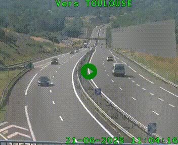 Caméra routière sur l'autoroute A20 à Noailles, en périphérie de Brive-la-Gaillarde. Vue orientée vers Toulouse
