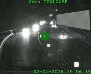 Caméra routière sur l'autoroute A20 à Noailles, en périphérie de Brive-la-Gaillarde. Vue orientée vers Toulouse