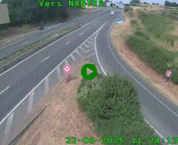 Webcam N147 au nord de Poitiers et à la jonction avec la A10