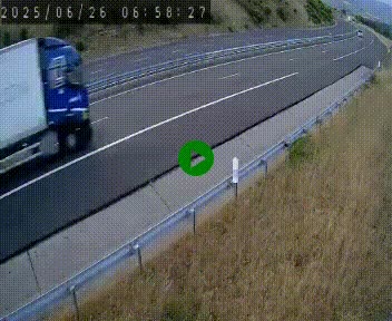 Caméra autoroutière France - A75, Engayresque, entre Millau et Séverac-le-Chateau, en direction de Montpellier