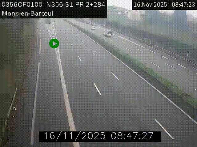Webcam à l'entrée de Lille en direction du périphérique, à proximité de Mons-en-Baroeul sur la N356