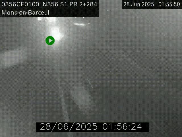 Webcam à l'entrée de Lille en direction du périphérique, à proximité de Mons-en-Baroeul sur la N356