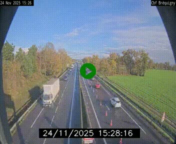 Webcam sur le périphérique de Rennes (N136) à hauteur du quartier Bréquigny, au sud de la ville