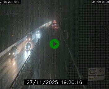 Webcam sur la N165 après le Pont de l'Iroise, à l'entrée de Brest