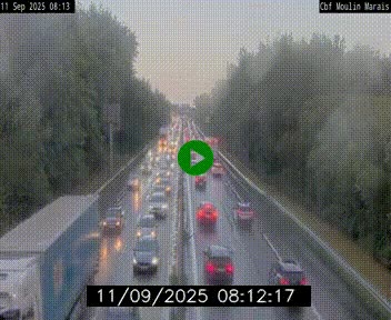 Webcam sur le périphérique de Nantes (N844) entre la Porte de Saint-Luce et la Porte d'Anjou, à l'est de la ville