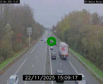 Webcam sur le périphérique de Nantes (N844) entre la Porte de Saint-Luce et la Porte d'Anjou, à l'est de la ville