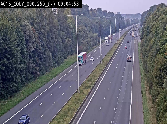 Webcam autoroute Belgique - Gouy-lez-piéton - E42 - BK 90.3