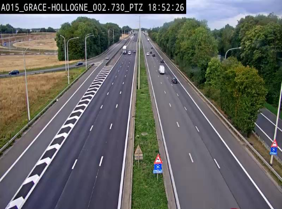 Caméra trafic Belgique - Grâce-Hollogne - E42, jonction avec A604, direction Loncin/Aéroport de Liège -  BK 3.2
