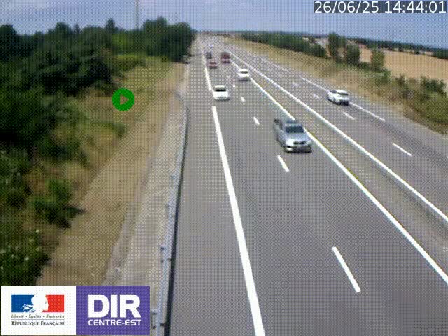 Webcam sur le contournement de Valence, sur la Nationale 7, à la jonction avec la N532, caméra orientée vers Grenoble