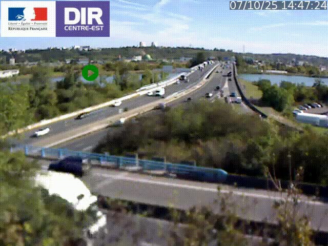 Webcam autoroute sur A450 à Pierre-Bénite en direction de Lyon et de l'autoroute A7