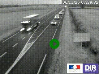 Webcam routière sur la RN7 à hauteur de Toulon-sur-Allier, entre Moulins et Vichy