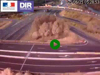 Webcam traffic à Grenoble-sud sur l'autoroute A480. Vue orientée vers l'entrée et la sortie de Grenoble