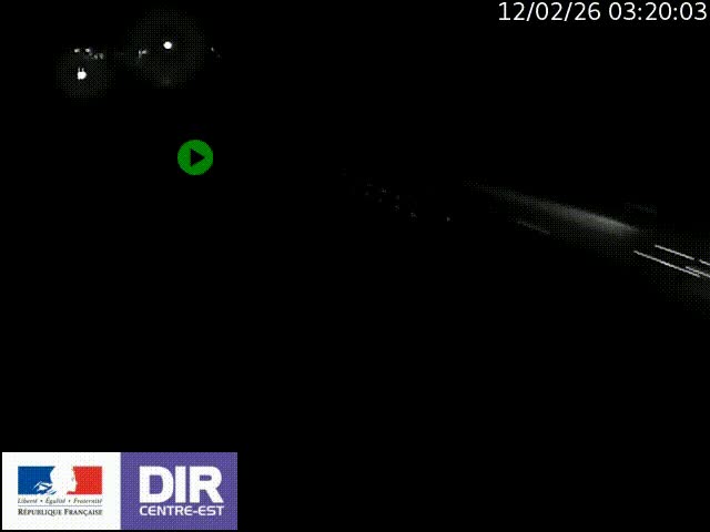 Caméra trafic à la jonction entre l'A46 (Rocade-est de Lyon) et l'A42 à hauteur de Vault-en-Velin en direction de Marseille