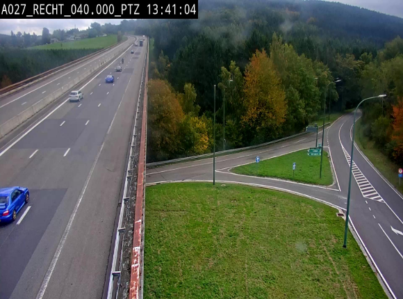 Webcam sur A27/E42 après Malmedy. Vue orientée vers l'Allemagne