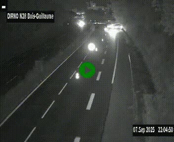 Webcam routière à hauteur de Bois-Guillaume en périphérie de Rouen. Vue orientée vers Rouen