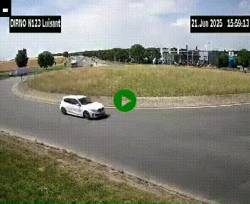 Webcam en périphérie de Chartres sur la N123, à hauteur de Luisant. Vue orientée vers Chartres