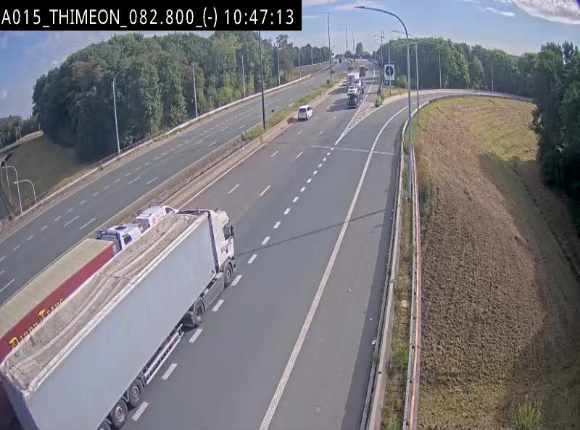 Caméra trafic Belgique - Thiméon - E42, jonction avec A54 (E420) direction La Louvière/Charleroi - BK 82.82