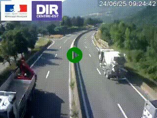Caméra sur la Nationale 90 (N90) à La Léchère, en direction et à proximité d'Albertville