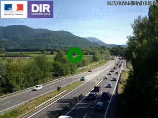 Caméra trafic à Meylan sur la Rocade-Sud de Grenoble en direction d'Aix-en-Provence