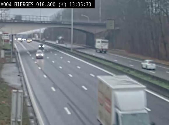 Webcam à Wavre, à hauteur de la sortie 5 Bierges. Vue orientée vers Namur