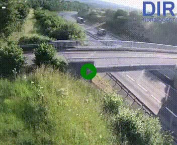Webcam sur A84 à hauteur de Pont-Farcy, au niveau du pont autoroutier sur la Vire, au sud de Saint-Lô