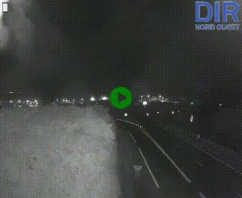 Webcam au début de l'A84 sur le périphérique Ouest de Caen (N814) à hauteur de la sortie 9, Porte de Bretagne
