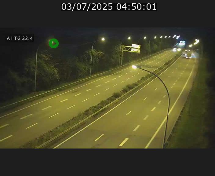 Traffic live webcam Luxembourg Flaxweiler - A1 direction Luxembourg - BK 22.4