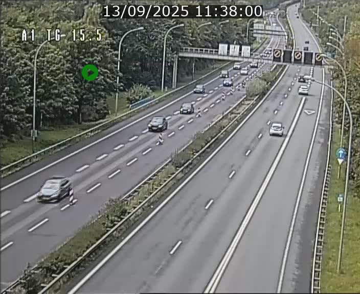 Traffic live webcam Luxembourg Munsbach - A1 direction Luxembourg - BK 15.5