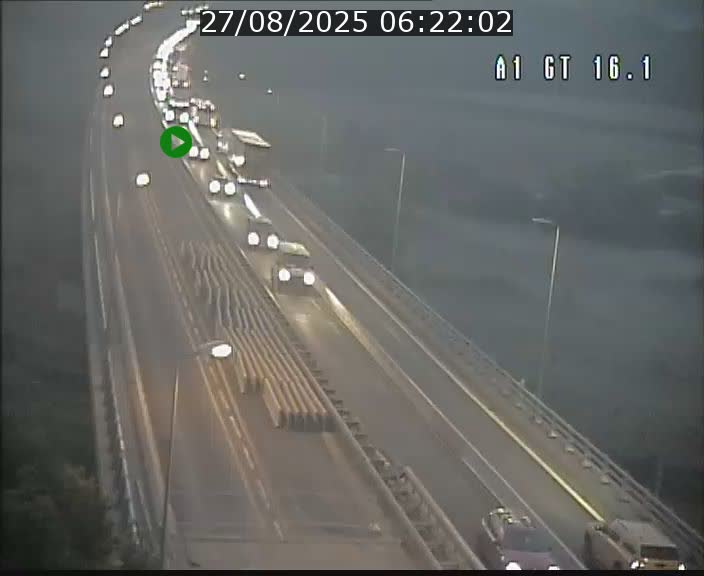Traffic live webcam Luxembourg Niederanven - A1 direction Allemagne - BK 16.1